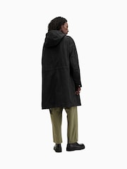 AllSaints Black Birdman Parka - Image 9 of 11