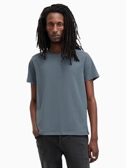 AllSaints Blue Bodega Short Sleeve Crew T-Shirt - Image 1 of 6