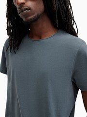 AllSaints Blue Bodega Short Sleeve Crew T-Shirt - Image 2 of 6