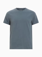 AllSaints Blue Bodega Short Sleeve Crew T-Shirt - Image 6 of 6