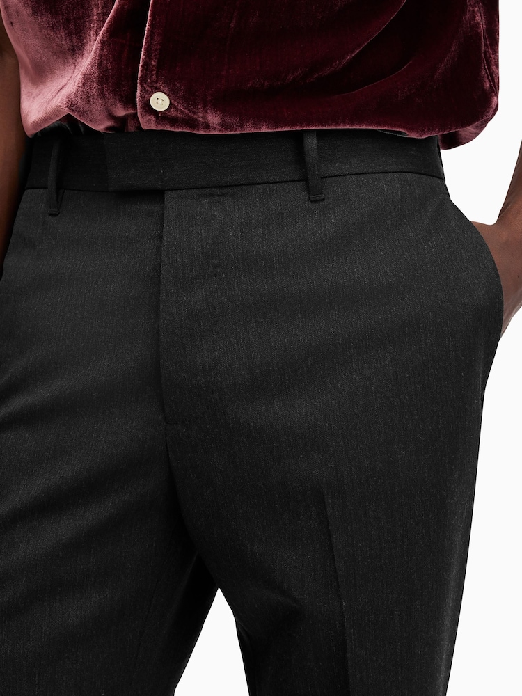 AllSaints Grey Blackwater Trousers - Image 3 of 8