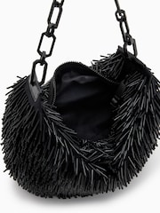 حقيبة Madea من القطن 100% مزيّنة بالخرز مع سلسلة من AllSaints - صورة 3 من 6
