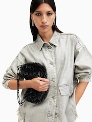 حقيبة Madea من القطن 100% مزيّنة بالخرز مع سلسلة من AllSaints - صورة 6 من 6