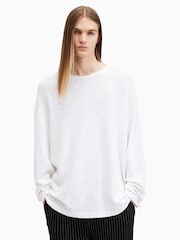 AllSaints White 100% Cotton Sears Crew T-Shirt - Image 1 of 7