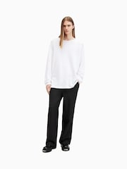 AllSaints White 100% Cotton Sears Crew T-Shirt - Image 3 of 7