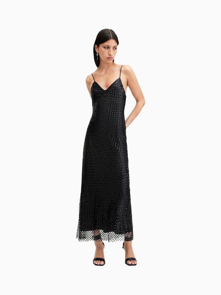 AllSaints Black Chantelle Dress - Image 1 of 5 AllSaints Black Chantelle Dress - Image 1 of 5