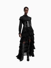 AllSaints Black Cavarly Maxi Dress - Image 1 of 6