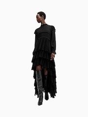 AllSaints Black Cavarly Maxi Dress - Image 4 of 6