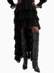 AllSaints Black Cavarly Maxi Dress - Image 5 of 6