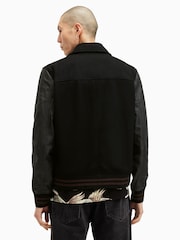 AllSaints Black Mason Bomber Jacket - Image 7 of 8