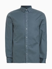 AllSaints Blue Hawthorne Long Sleeve Shirt - Image 7 of 7