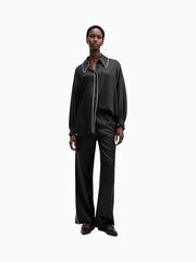 AllSaints Black Charli Stitch Shirt - Image 4 of 7
