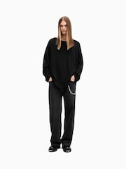AllSaints Black 100% Cotton Sears Crew T-Shirt - Image 3 of 6