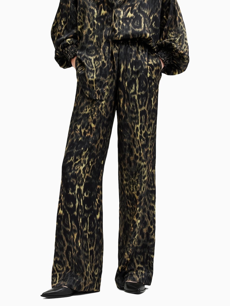 AllSaints Brown Charli Trousers - Image 2 of 8