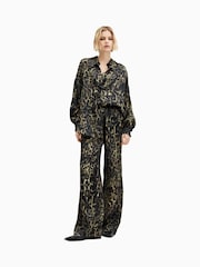 AllSaints Brown Charli Trousers - Image 4 of 8
