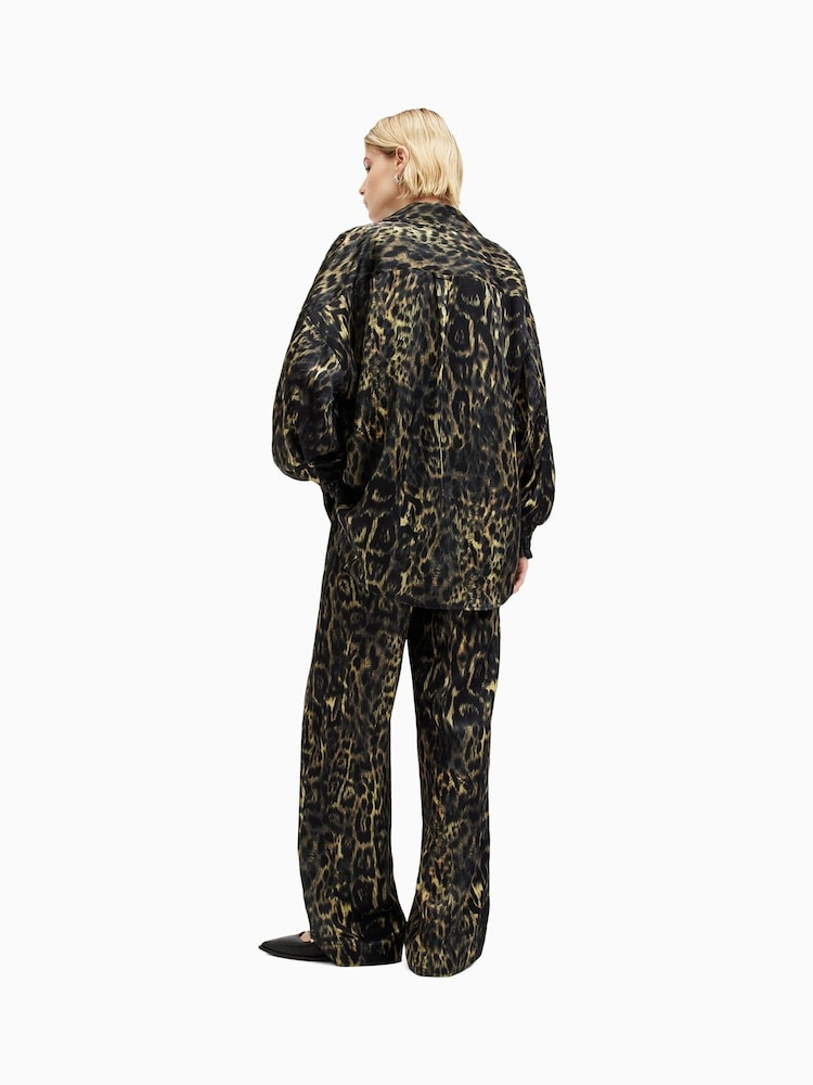 AllSaints Brown Charli Trousers - Image 7 of 8
