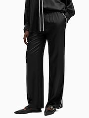 AllSaints Black Charli Stch Trousers - Image 2 of 9