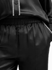 AllSaints Black Charli Stch Trousers - Image 3 of 9