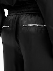 AllSaints Black Charli Stch Trousers - Image 5 of 9