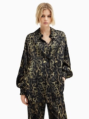 AllSaints Brown Charli Shirt - Image 1 of 8