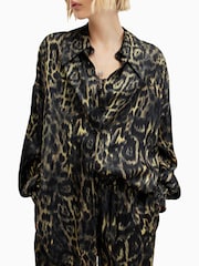 AllSaints Brown Charli Shirt - Image 4 of 8