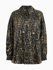 AllSaints Brown Charli Shirt - Image 8 of 8