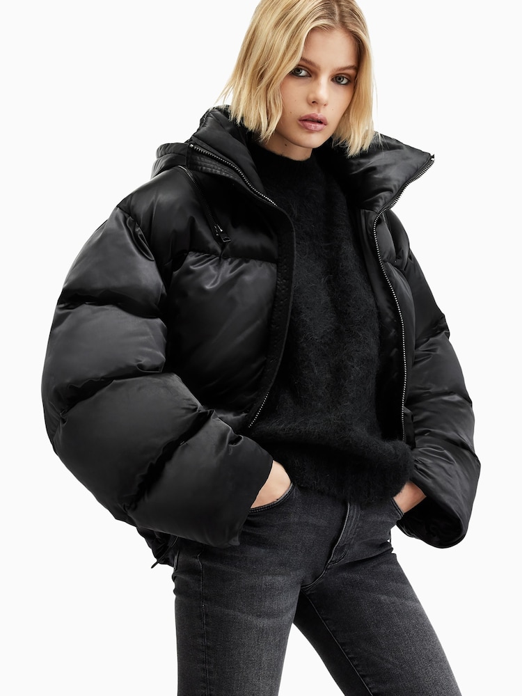 Buy AllSaints Black Chelsea Puffer Coat from the Next UK online shop