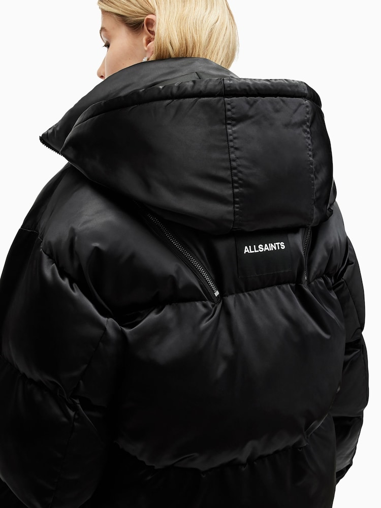 AllSaints Black Chelsea Puffer Coat - Image 2 of 12