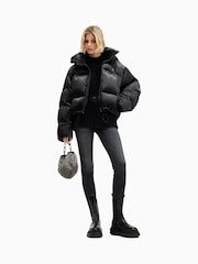 AllSaints Black Chelsea Puffer Coat - Image 3 of 12