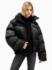AllSaints Black Chelsea Puffer Coat - Image 5 of 12
