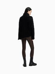 AllSaints Red Cora Leather Leggings - Image 5 of 6