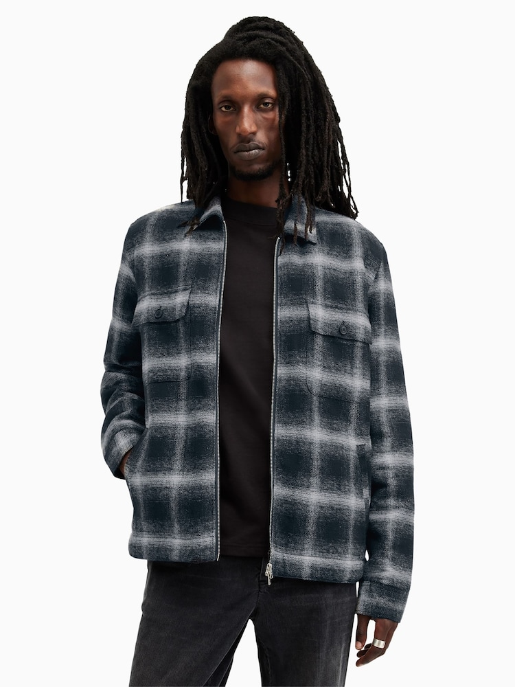 AllSaints Blue Marley Jacket - Image 1 of 8