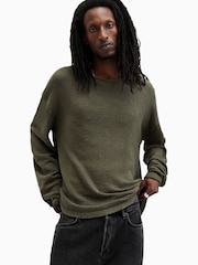 AllSaints Green 100% Cotton Sears Crew T-Shirt - Image 1 of 9