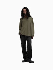 AllSaints Green 100% Cotton Sears Crew T-Shirt - Image 4 of 9