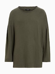 AllSaints Green 100% Cotton Sears Crew T-Shirt - Image 9 of 9