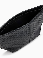 AllSaints Black Hex E/W Snake Pouch - Image 2 of 6