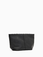 AllSaints Black Hex E/W Snake Pouch - Image 3 of 6