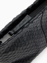 AllSaints Black Hex E/W Snake Pouch - Image 4 of 6