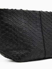 AllSaints Black Hex E/W Snake Pouch - Image 5 of 6