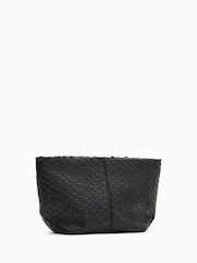 AllSaints Black Hex E/W Snake Pouch - Image 6 of 6