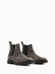 AllSaints Grey Drago Suede Boots - Image 4 of 6