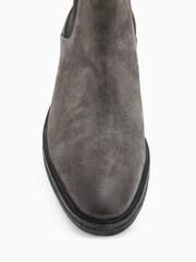 AllSaints Grey Drago Suede Boots - Image 6 of 6