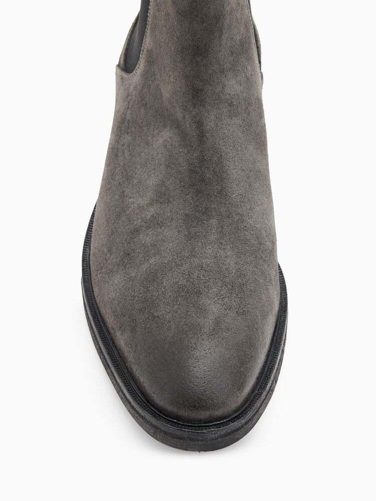 AllSaints Grey Drago Suede Boots - Image 6 of 6
