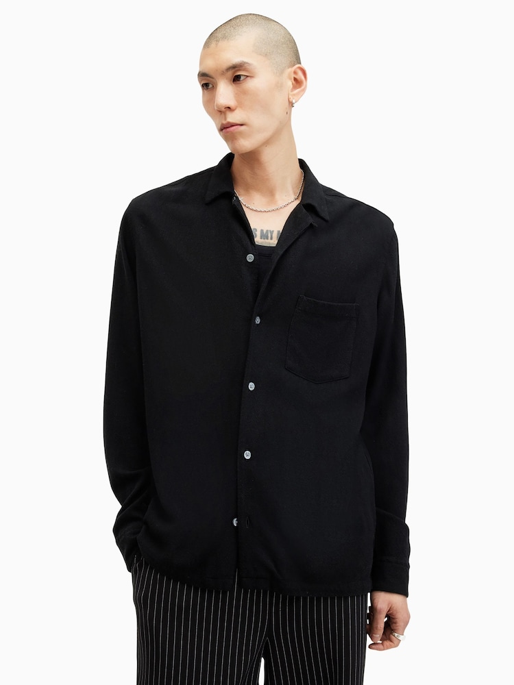 AllSaints Black Cudi Shirt - Image 1 of 7
