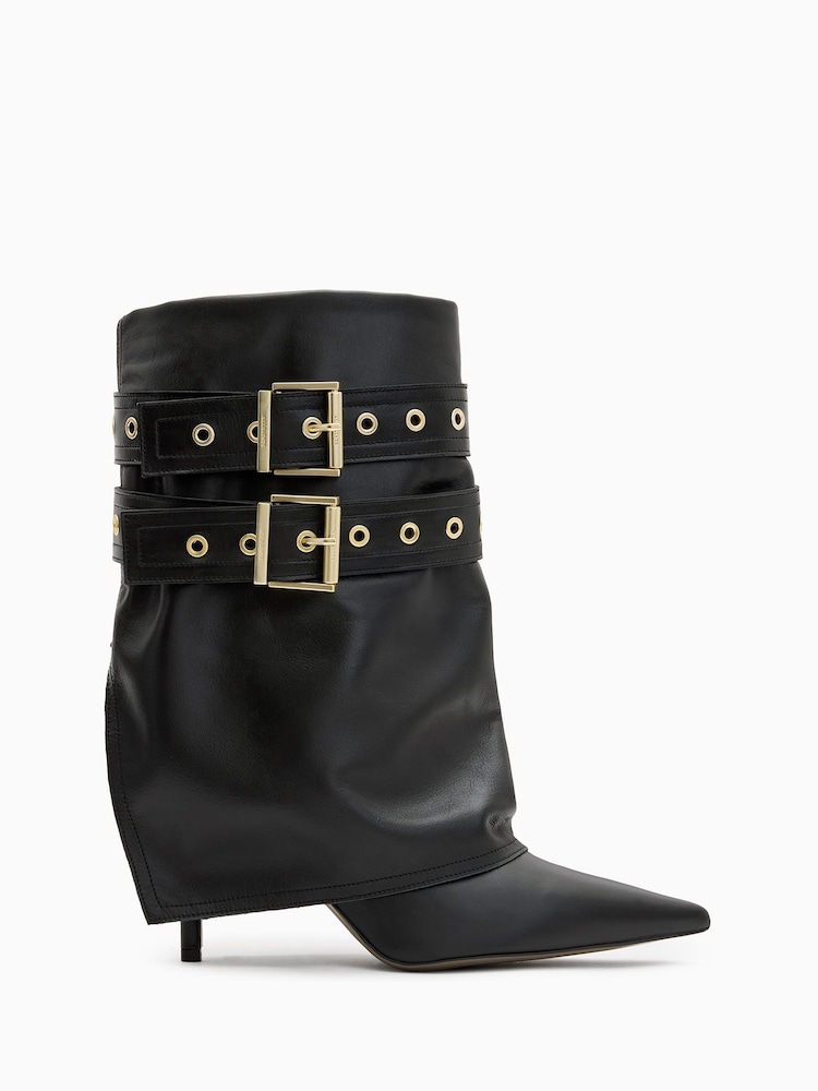 AllSaints Black Dua Boots - Image 1 of 5