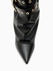 AllSaints Black Dua Boots - Image 4 of 5