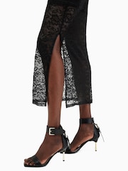AllSaints Black Edana Lace Dress - Image 4 of 7