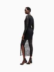 AllSaints Black Edana Lace Dress - Image 6 of 7