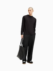 AllSaints Black Nero Long Sleeve Crew T-Shirt - Image 3 of 8