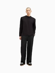 AllSaints Black Nero Long Sleeve Crew T-Shirt - Image 5 of 8